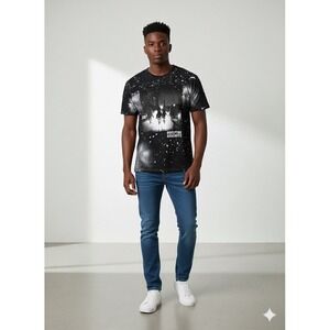 Compton Cowboy Hybrid Apparel Black White Tee T Shirt Sz M Grunge Streetwear